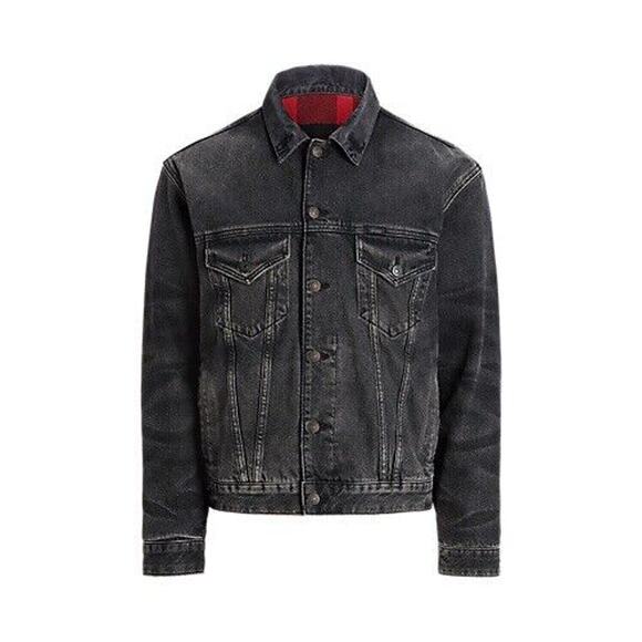 NWT Ralph Lauren Reversible Flannel Plaid Denim Jean Jacket Lumberjack XL Men